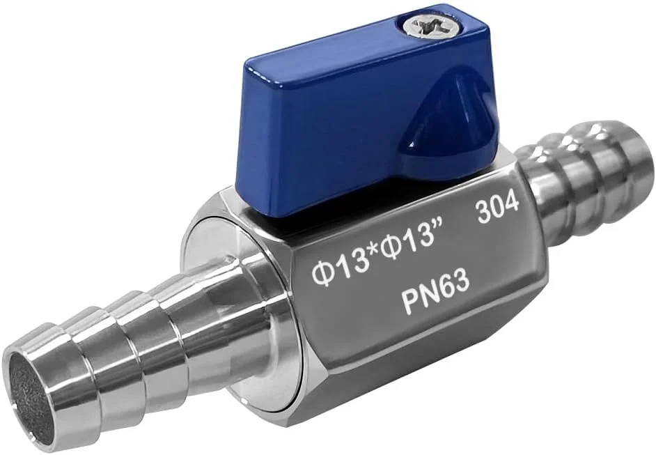 Beduan 1/2” Hose ID Barb Ball Valve 304