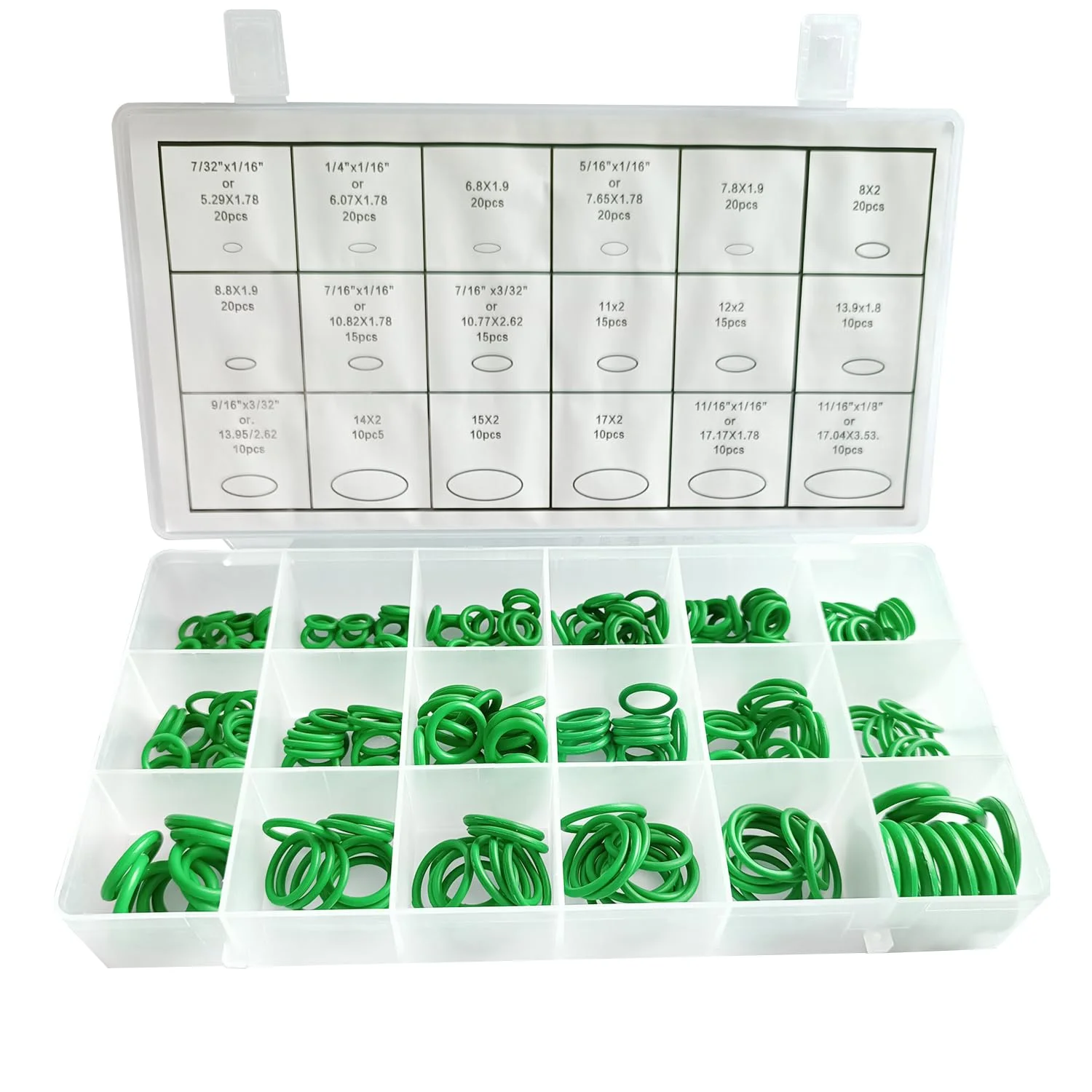 Beduan 270pcs Compressor O Rings Kit 18 Sizes