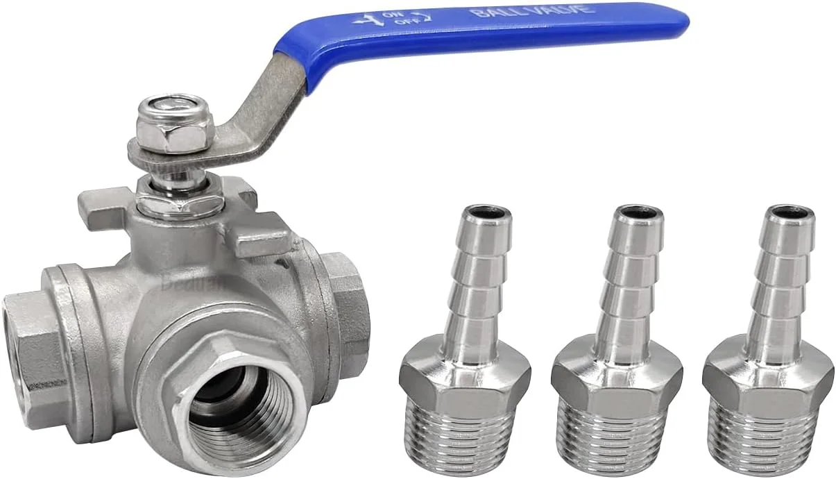 Beduan 3 Way Shut Off Ball Valve with