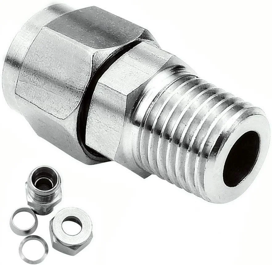 Beduan 304 Stainless Steel Compression Fitting Ferrule, 1/4
