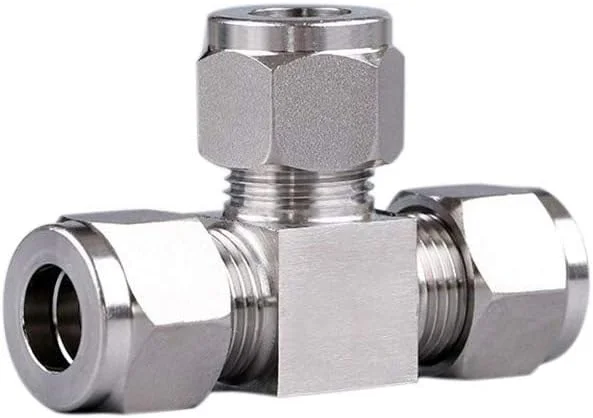 Beduan Pneumatic Stainless Steel 1/4” Compression Fittings Tee