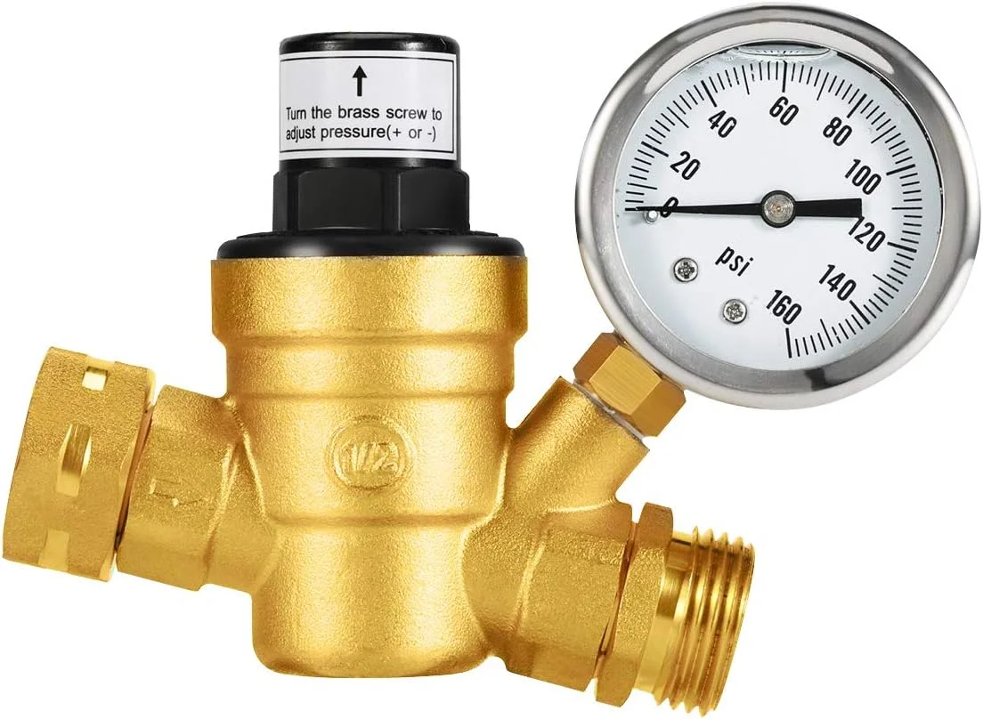 Beduan RV Water Pressure Regulator Valve, Brass Lead-Free