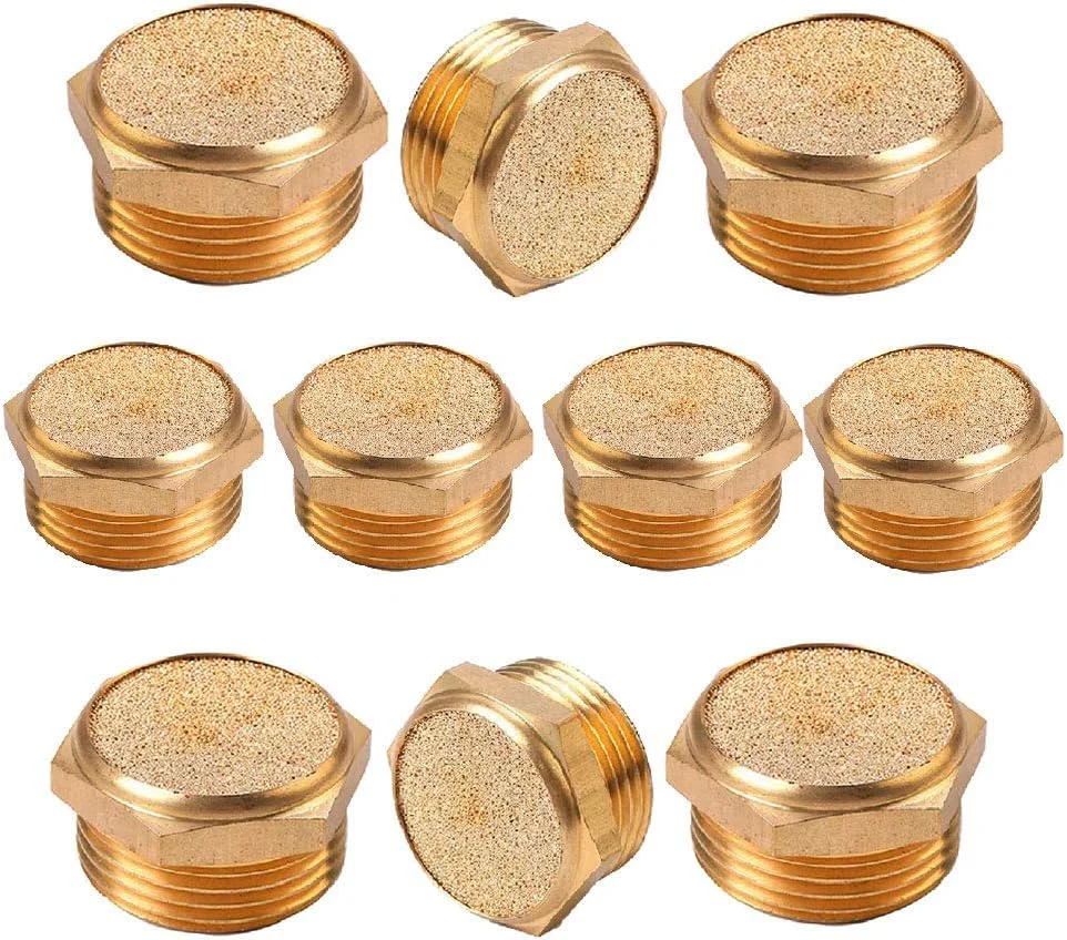 Beduan Sintered Bronze Pneumatic Exhaust Muffler, 1/8