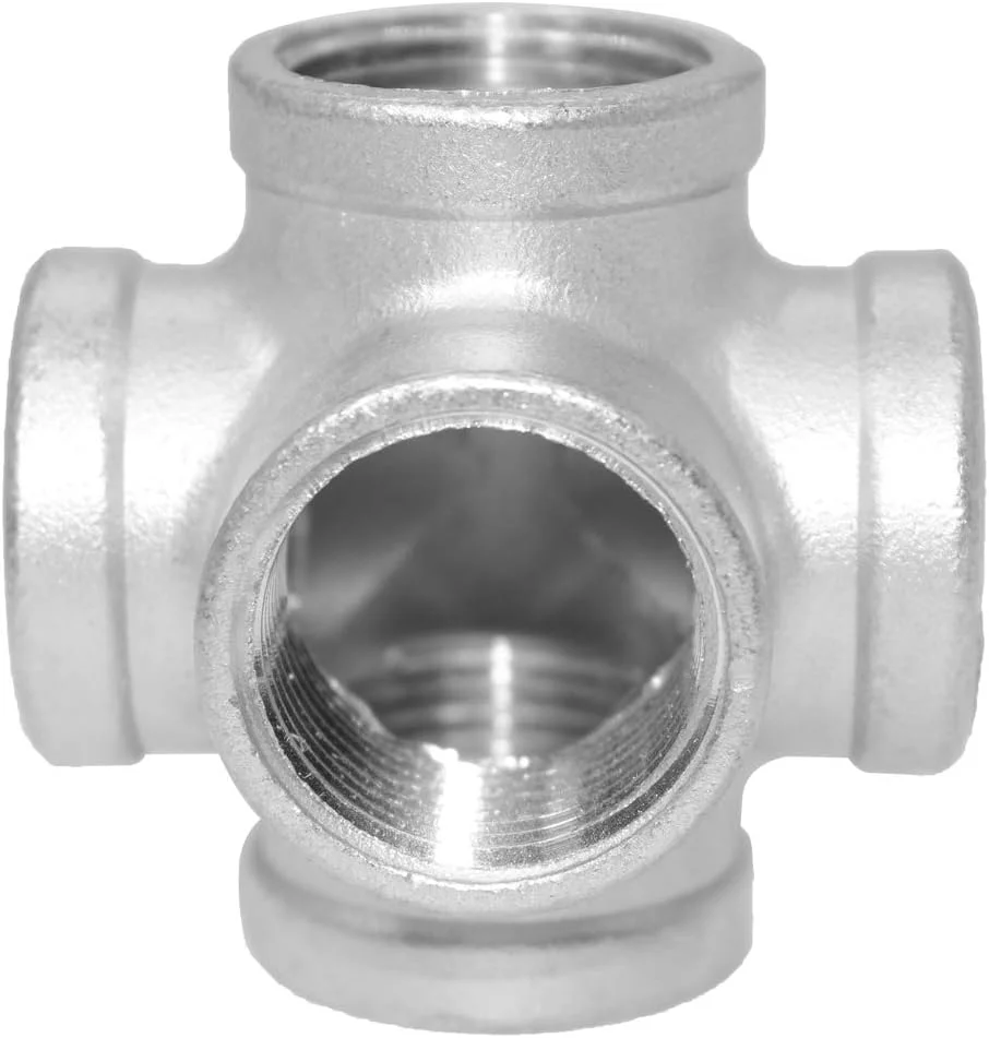 Beduan Stainless Steel 3/4 Inch 5-Way Outlet Cross