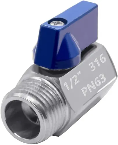 Beduan 1/2" Mini Ball Valve, 316 Stainless Steel
