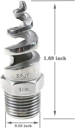 Beduan 1/4" Male Spiral Cone Atomization Nozzle Stainless