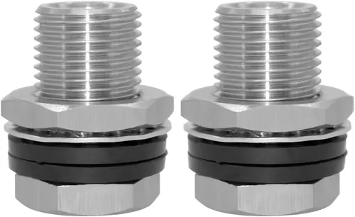 Beduan 1/4" NPT Stainless Steel Female Bulkhead Coupler, 1-1/2" Length