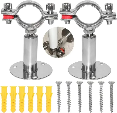 Beduan 2.36 Inch Stainless Steel Pipe Support Wall
