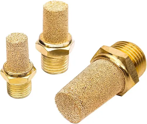 Beduan 3 Pcs Pneumatic Brass Exhaust Muffler Filter