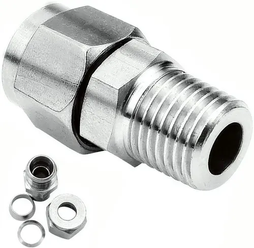 Beduan 304 Stainless Steel Compression Fitting Ferrule, 1/4"