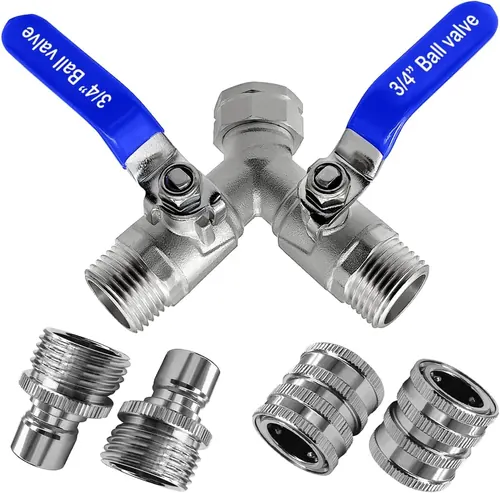 Beduan 304 Stainless Steel Hose Splitter 2 Way, Long Handle