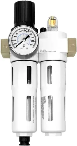 Beduan 3/8"NPT Compressed Air Filter Regulator Lubricator Combo（0-230