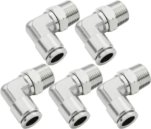 Beduan Push to Connect Fitting Elbow, 1/4" Tube