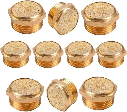 Beduan Sintered Bronze Pneumatic Exhaust Muffler, 1/8" NPT