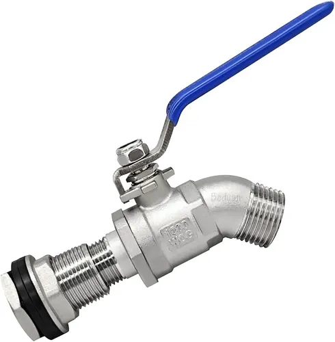 Beduan Garden Hose Spigot Rain Barrel Faucet, 1/2" MPT with Bulkhead